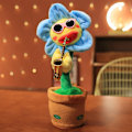 Miniatyrbillede 1 af 5: Dansende kaktus gentager, hvad du siger, syngende kaktus optagelseslegetøj Enchanting flower blue circle