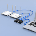 Miniatyrbillede 6 af 8: 1000 Mbps 2-i-1 To-vejs Ethernet-adapter RJ45 Splitter La in 1