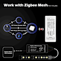 Miniatyrbilde 3 av 5: Tuya Zigbee 3.0 Smart LED-stripe-kontroller DC5-24V RGB+CCT RGBW RGB CCT Enkeltfarget dimmer Støtte Smart Life APP Stemmestyring