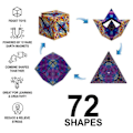 Miniatyrbild 5 av 5: Variation Interchangeable Magnetic Magic Cube 3D Hand Flip Puzzle Anti Stress Toys P Rubik's Cube Astronaut Lila