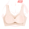 Miniatyrbild 3 av 5: Sömlös bh-väst bh:ar push up underkläder sovande topp med bröst P - spot rea rosa Pink 2XL