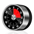60 minuters larm högt larm matlagningstimer magnetisk klocka rostfritt stål visuell timer kök rund mekanisk timer