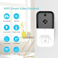 Pikkukuva 2 / 4: Langaton älykäs WiFi-ovikellokamera Puhelinvideo Ovi Visuaalinen Soittokello Intercom (Valkoinen)