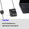 Miniatyrbillede 4 af 5: RJ11 hun til 2 hun 6P6C telefon jackstik splitter Inline-stik Telefonforlængeradapter til fastnetfax (1 til 2) 2 stk