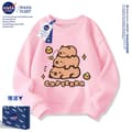 Capybara Sweatshirt, Unisex Løstsiddende Crewneck Pullover, Sød Afslappet Langærmet Top til Børn og Voksne*M størrelse*018 Pink 018 Pink M size