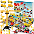 Miniatyrbild 1 av 5: Bilar Adventskalender för Barn Pojkar 2023 Jul 24 Dragbilar Kran Leksak Helikopter Traktor Byggnadsbil