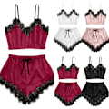 Miniatyrbilde 3 av 4: Kvinners Sexy Strappy Undertøy Nattøy Pyjamas Rosa Rosa Pink XL