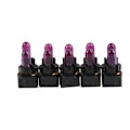 Miniatyrbillede 1 af 5: 10 stk. T5 T6.5 LED-pære W1.2W Bilindretningsbelysning instrumentbræt Lilla