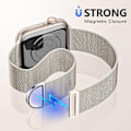 Miniatyrbilde 4 av 5: Metallband kompatibel med Apple Watch -band 40 mm 38 mm 41 mm Starlight-WELLNGS Starlight Starlight 42/44/45/49mm