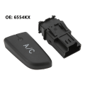 Miniatyrbilde 2 av 5: Air condition AC-bryter trykknapp med hette 6554KX Erstatning for Citroen C1 2005-2014