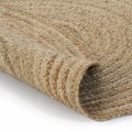 Miniatyrbilde 4 av 5: Flettet juteteppe 90 cm rundt - Beige - Hjem og hage