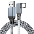 Miniatyrbilde 1 av 5: Link-kabel for Oculus Quest 2 Hurtiglading og PC-dataoverføring USB C 3.2 Gen1 5gbps Pd Overføringsladekabel Vr Headset Link-kabel Grå Grey 3M