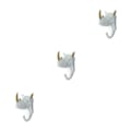 Pikkukuva 3 / 5: 1/2/3/5 Kestävä ja vahva eläinpään avaimenkoukku yksinkertaiselle valkoiselle kullalle (sarvikuono) White gold (rhino) 3 Sets
