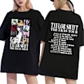 Miniatyrbilde 2 av 3: Taylor Swift The Best Tour Fans T-skjorte Trykt T-skjorte Bluse Genser Topper Voksenkolleksjon Gave Svart Black M