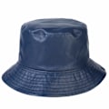 Miniatyrbilde 2 av 5: Unisex Motebøttehatt i PU-Lær Regnhatt Vanntett (Mørkblå) drak blue