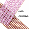 Miniatyrbilde 3 av 5: Pink4 selvklebende rhinestones bånd krystall dekorasjon klistremerke selvklebende krystall rhinestones diamant bånd (4 rader + 6 rader + 8 rader + 10 rader)