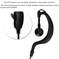 Pikkukuva 8 / 8: Pää 120cm kannettava Walkie Talkie HD Kuuloke Melunvaimennus Intercom Kuulokkeet Musta