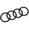 Miniatyrbillede 1 af 4: Audi Ringe Black Edition Emblem Blackline Logo Sort 27,3cm