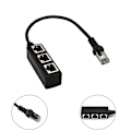Miniatyrbilde 1 av 4: Ethernet RJ45 hann til 3 hunn adapterkabel for Cat5 nettverksutvidelse