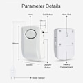Miniatyrbillede 2 af 5: Vanddetektor Vandalarm 130dB Super Høj Lyd Vandlækagealarm Vandsensor Vandlækagedetektor med TUYA/Smart Life App Trådløs Vand SQBB