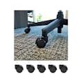 Miniatyrbillede 2 af 5: 5 stk. 2 tommer sorte kontorstols hjul udskiftning - kontorstols hjul heavy duty udskiftning til trægulve/tæppe