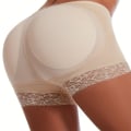 Miniatyrbilde 1 av 5: Kvinners hofteformet rumpe løfter hofteforster polstret undertøy shapewear blonder pute kontroll body shaper aprikos Apricot XL