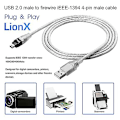 Pikkukuva 3 / 5: Uusi Data Dv -kaapeli USB - Ieee 1394 4-pin Firewire -sovitin