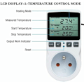 Miniatyrbilde 3 av 5: Termostatkontakt, digital timerkontakt, digital programmerbar kontakt med sensor, programmerbar digital timer, oppvarming Th