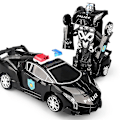 Pikkukuva 1 / 4: Sähköinen Transformer Poliisiauto Värikkäät Valot Musiikki Transformer Leikki