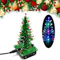 Miniatyrbillede 1 af 5: DIY Juletræ Loddeprojekt, 3D Juletræ LED-kit DIY Elektronisk Kit Loddemontage 7 Farver Sjovt Kit