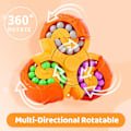 Miniatyrbillede 3 af 4: Roterende magisk bønne Rubiks kube puslespil tidlig uddannelse finger gyro dobbeltsidet fingerspids Rubiks kube disk børn