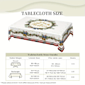 Miniatyrbild 8 av 11: 1 st Polyester Duksduk Jultema Täcke Tall Gyllene Klocka Mönster Duksduk Jul Atmosfärisk Bord Dekoration Duksduk 280 Tablecloth 280 60Inch（152cm）/Round