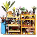 Miniatyrbild 3 av 5: Trähusdockhusmöbler Renoveringssats - Trä DIY Växthus