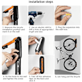 Miniatyrbillede 4 af 5: Cykelholder, Gummibelagt Væghængt Cykelstativ, Til 2 Cykler