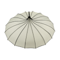 Miniatyrbillede 1 af 4: Vintage Pagoda Parasol Bryllup Fest Sol Regn UV Beskyttelse Paraply White