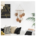 Miniatyrbild 1 av 5: Chic Feather Boho Macrame Väggdekor Handgjorda Garn Tassels Vävda Väggkonst Blad Tapet Bohemian De