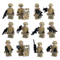 Miniatyrfigur militär armésoldat