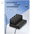 Pikkukuva 4 / 5: NP F960 NPF970 NP-F970 4-kanavainen digitaalinen kameran akun laturi LCD-näytöllä NP-F550 F750 F950 (EU-pistoke) (musta)