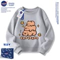 Capybara Sweatshirt, Unisex Løstsiddende Crewneck Pullover, Sød Afslappet Langærmet Top til Børn og Voksne*M størrelse*018 Lysegrå 018 Light Gray M size
