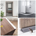 Miniatyrbillede 5 af 5: Vandstop Bruserbarriere TRANSPARENT 100CM Transparent Transparent 100 cm