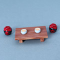 Miniatyrbillede 2 af 5: 1/12 Dukkehus Miniature Retro Vinkande Dukkehus Simuleret Fane