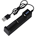 Miniatyrbilde 1 av 5: Smart USB Litiumbatterilader 1A Hurtiglading for 18650, 26650, 14500 4.2V Oppladbart Litium
