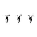 Miniatyrbillede 1 af 5: 1/2/3/5 Robust og holdbar dyrehoved nøglekrog til enkelt sort (hjort) black (deer) 3 Sets