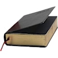 Miniatyrbillede 1 af 5: Tyk journal med gylden kant, blanke premiumpapirer, hardcover notesbog med sort blødt omslag