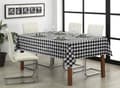 Miniatyrbillede 2 af 5: Rektangulær Gingham Plaid Dug, Vaskbar, Perfekt til Indendørs og Udendørs, Ideel til Picnics og Udendørsfester (140 x 180, Sort)