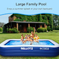 Miniatyrbillede 3 af 4: Oppustelig pool til børn og voksne, 305 x 183 x 56 cm overdimensioneret fortykket familieswimmingpool til småbørn, udendørs, have, baghave