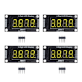 Miniatyrbild 1 av 4: 4 set digitalrör visningsmodul LED 4 siffror 7 segment 0,36 tum TM1637 drivchip gul MRA110C