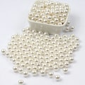 Miniatyrbillede 4 af 5: 3-30mm Sorte Hvide Beige Imiterede Perle Perler Runde Akryl Løse Perler Til Håndarbejde Smykkefremstilling DIY Halskæde Armbånd Beige