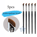 Pikkukuva 1 / 5: Päivitä terä eyeliner-sivellin ultraohut hieno kulma litteä kulmakarvasivellin silmän alle meikkisiveltimet tarkka yksityiskohtainen sivellin valkoinen Sickle eyeliner -5