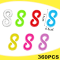 Pikkukuva 2 / 5: 360st S-klipsit kangaspuuklipsit muoviset liittimet täyttöpakkaukset colour